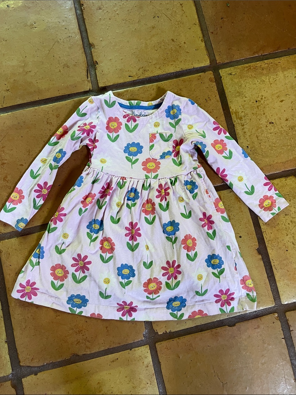 Mini Boden long sleeve floral dress 4-5y